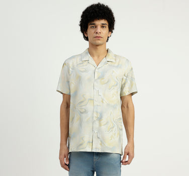 Regular Fit Spread Collar Printed Shirt