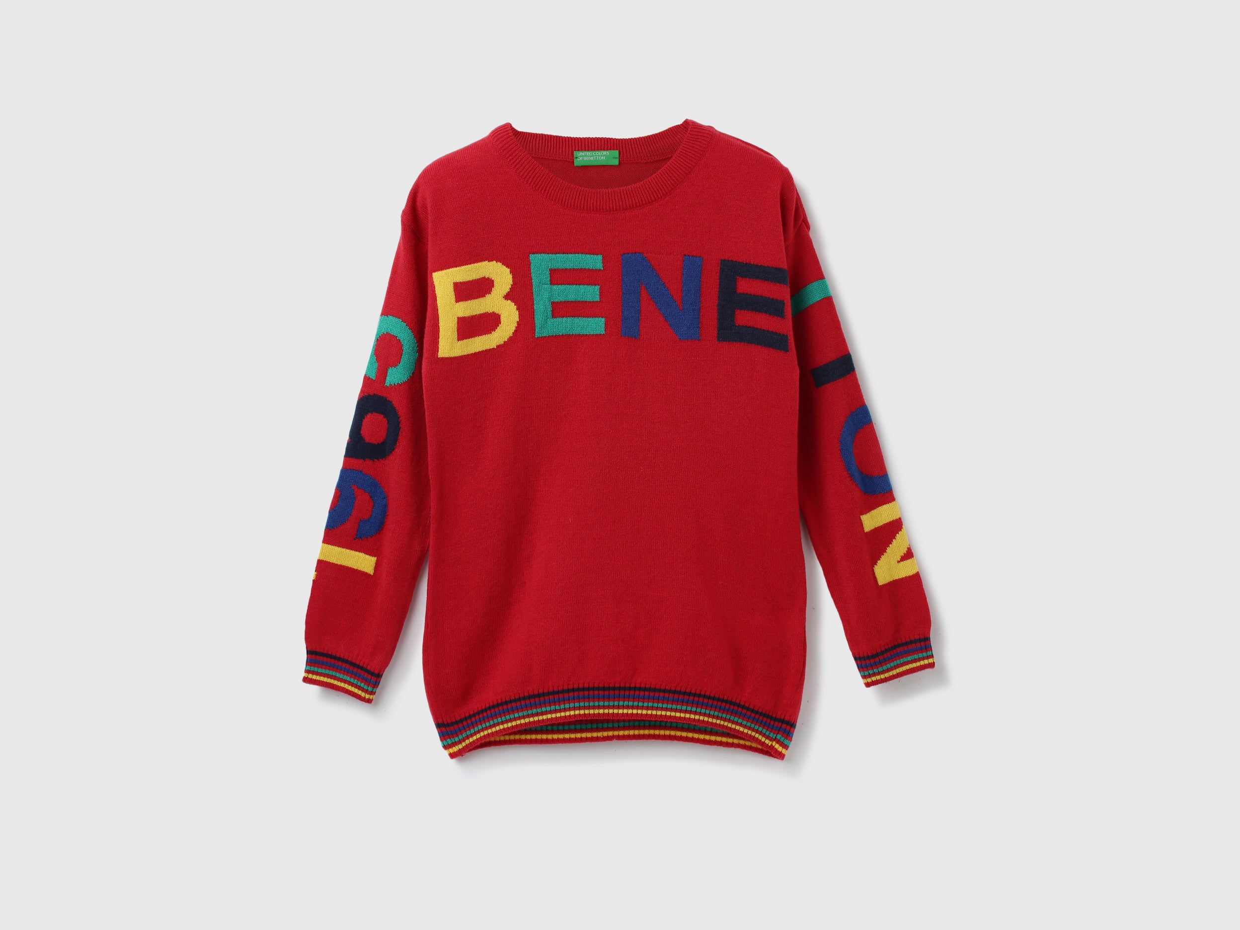 Boys Printed Round Neck Sweater