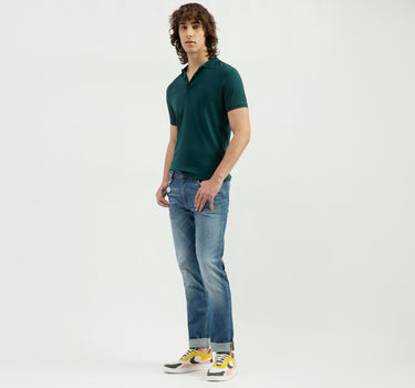 Solid Pattern Slim Fit Jeans