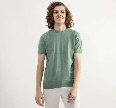 Men Solid Round Neck T-shirt