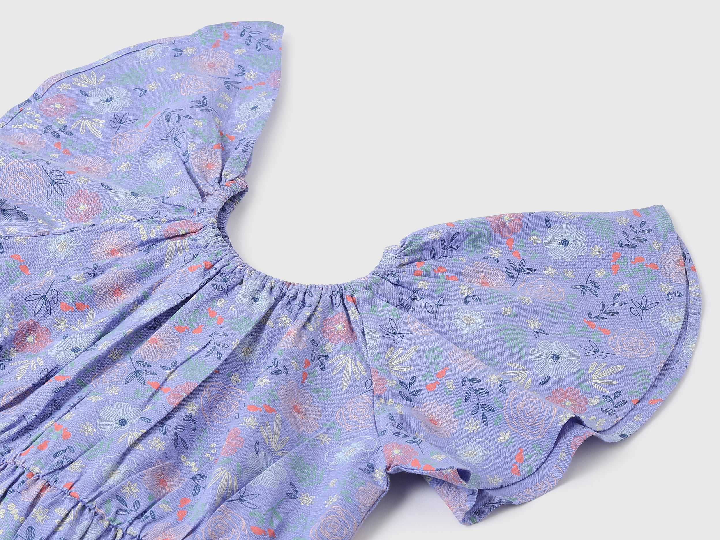 Girls Printed Round Neck Dress – United Colors of Benetton Store