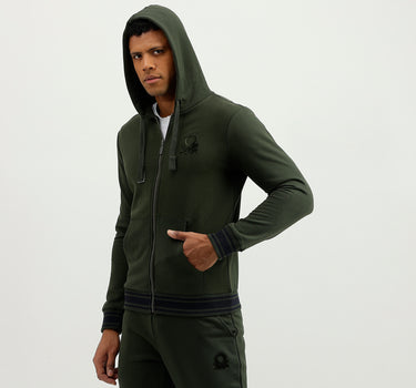 Regular Fit Hooded Solid Sweatshirt