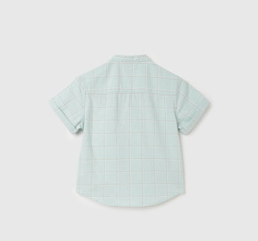 Regular Fit Mandarin Checkered Shirt