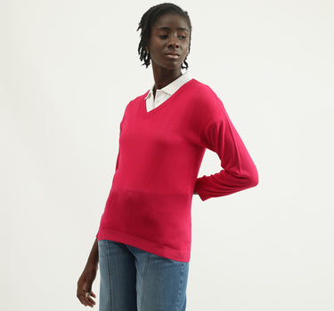 Women Knitted V-Neck Sweater