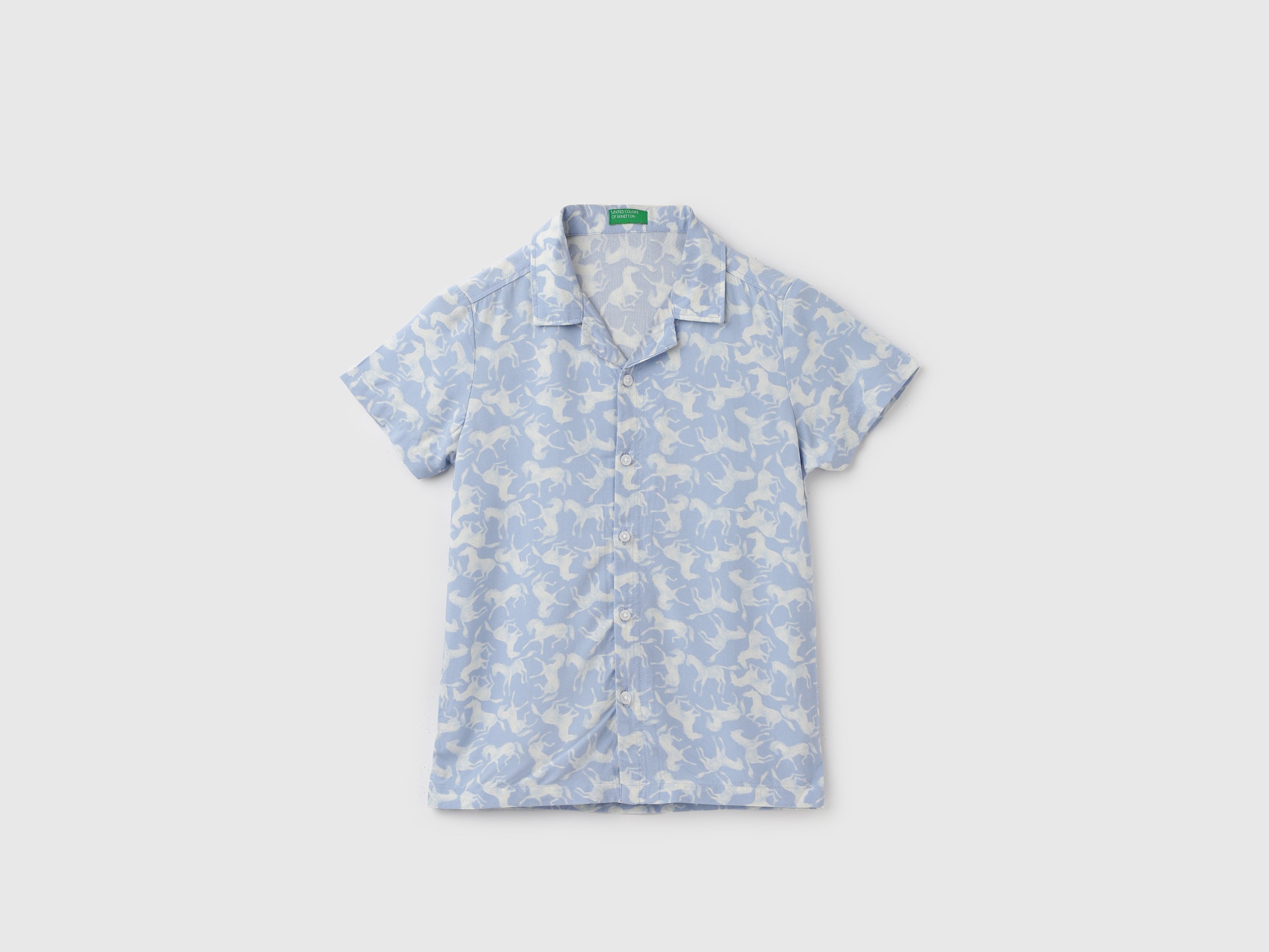 Regular Fit Spread Collar Printed Shirt