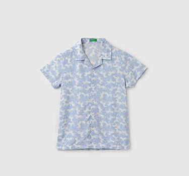 Regular Fit Spread Collar Printed Shirt