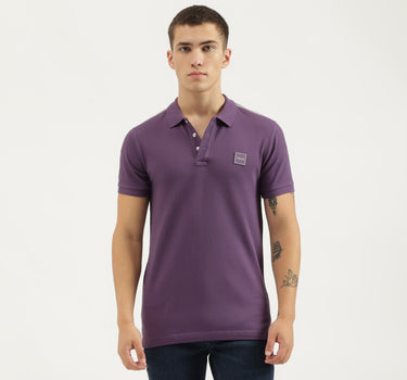 Regular Fit Polo Neck Solid T-shirts