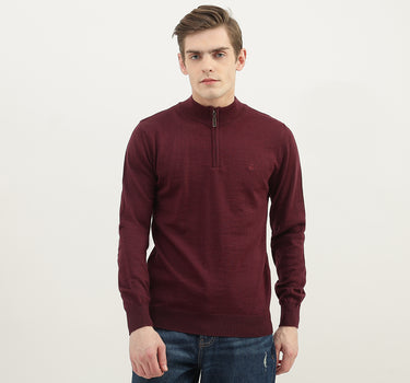 Men Solid High Neck Sweater