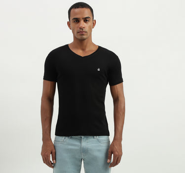 Regular Fit V-Neck Solid T-Shirt