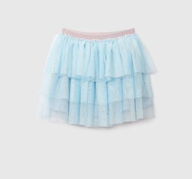 Girls Sky Mini Tulle Skirt