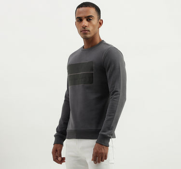 Regular Fit Round Neck Solid Sweatshirt