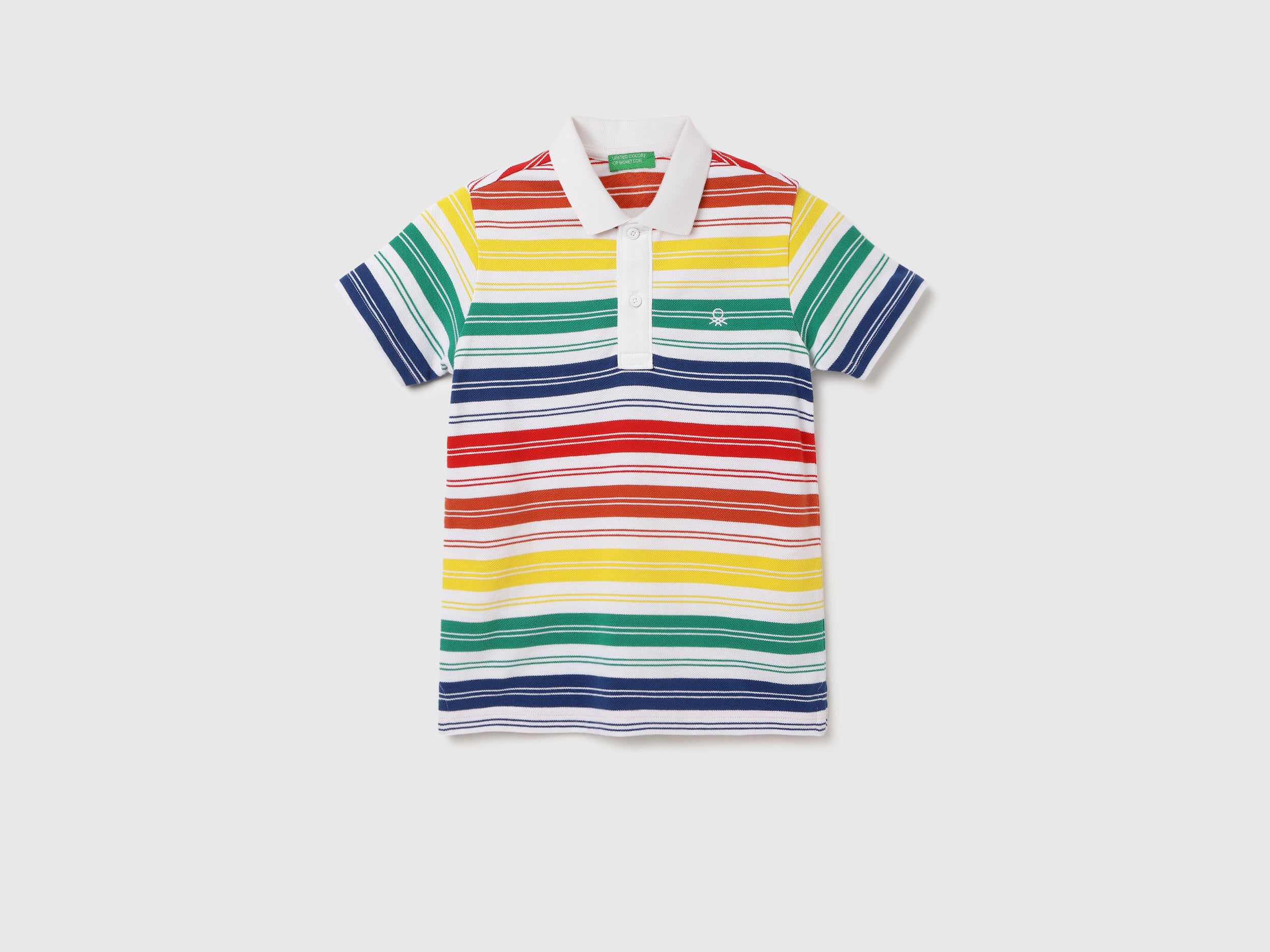 Regular Fit Polo Neck Striped T-shirt