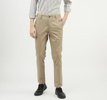 Men Solid Slim Fit Trousers