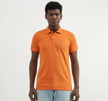 Cotton Solid Polo Collar Mens T-shirts