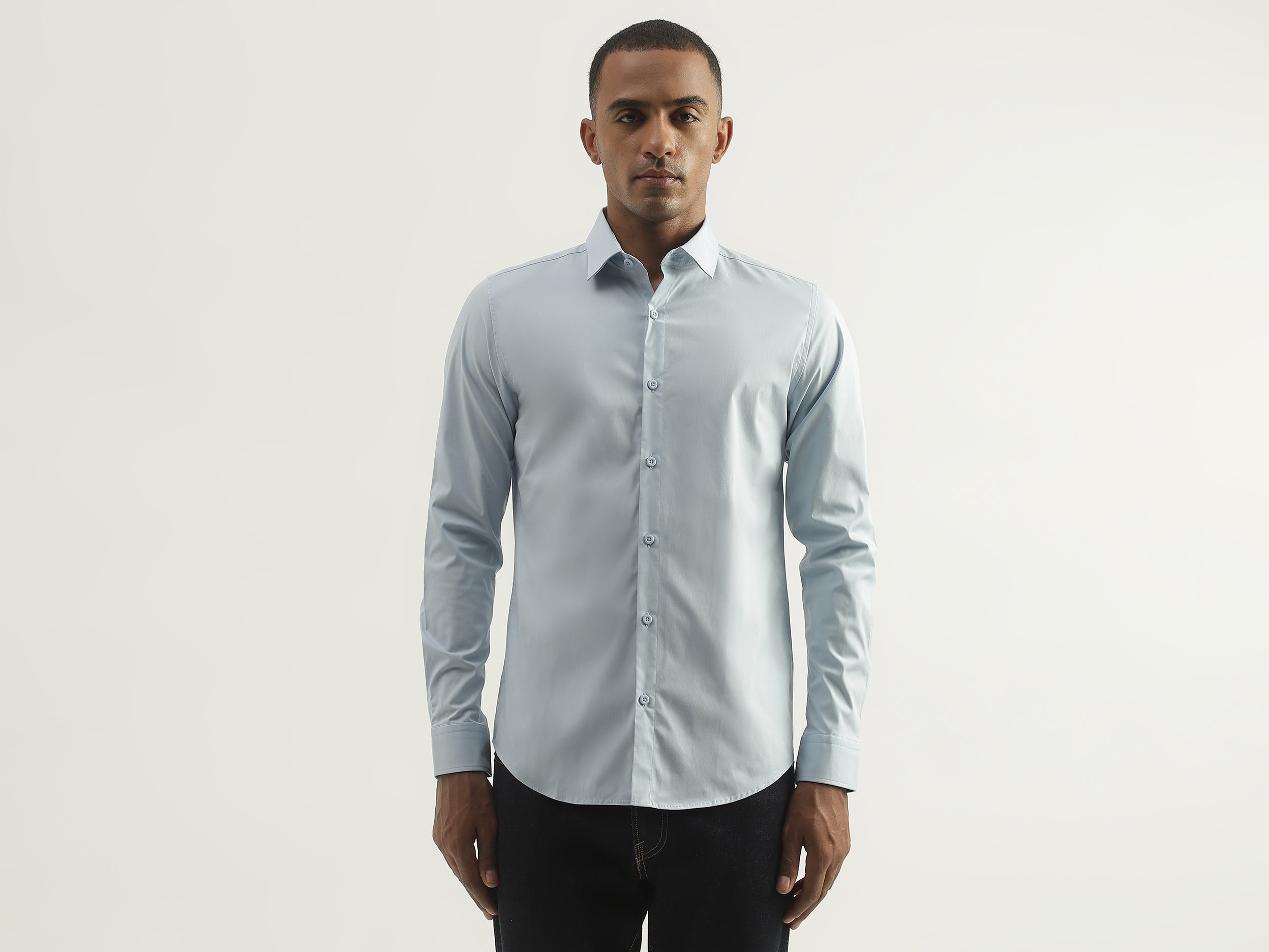 Mens Slim Fit Solid Shirt