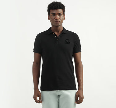 Cotton Solid Polo Collar Mens T-shirts