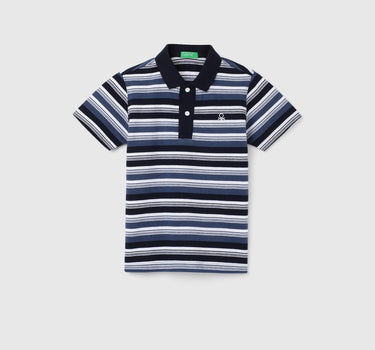 Boy's Regular Fit Polo Collar Striped Tshirts