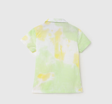 Regular Fit Spread Collar Tie & Dye Shirt