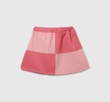 Regular Fit Colorblock Girl's Skirt