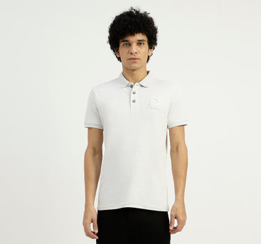 Regular Fit Ribbed Collar Solid T-Shirt