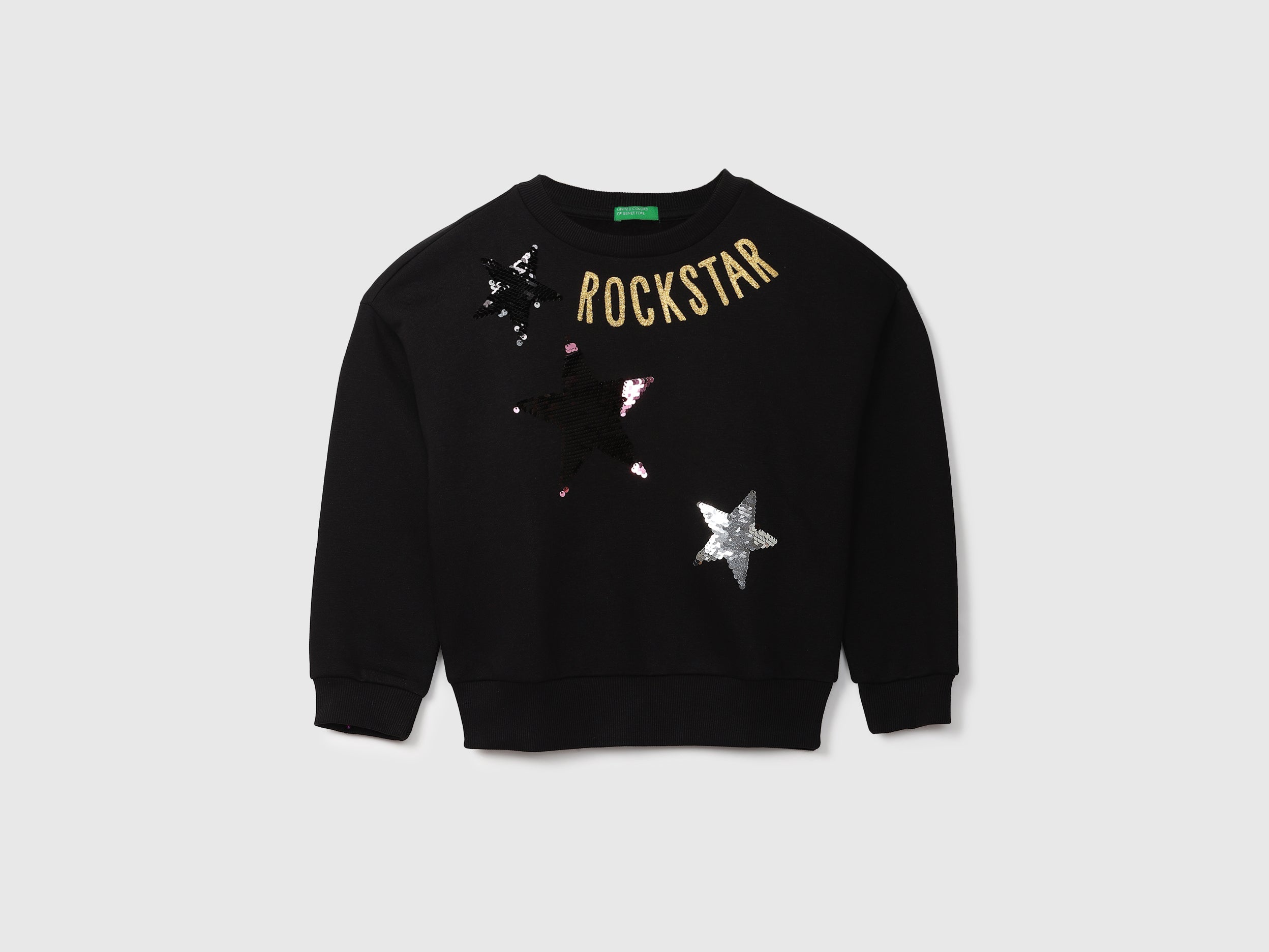 Black Sequinned Sweatshirt