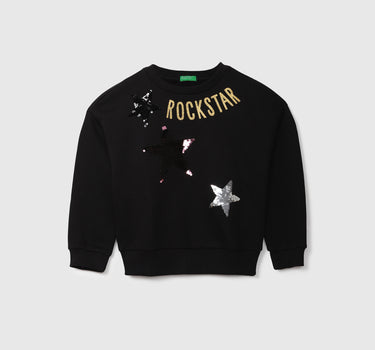 Black Sequinned Sweatshirt