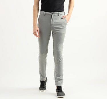 Men Solid Slim Fit Trousers