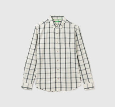 Slim Fit Spread Collar Checkered Shirt