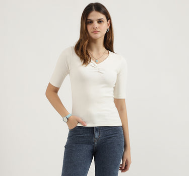 V-Neck Solid Top