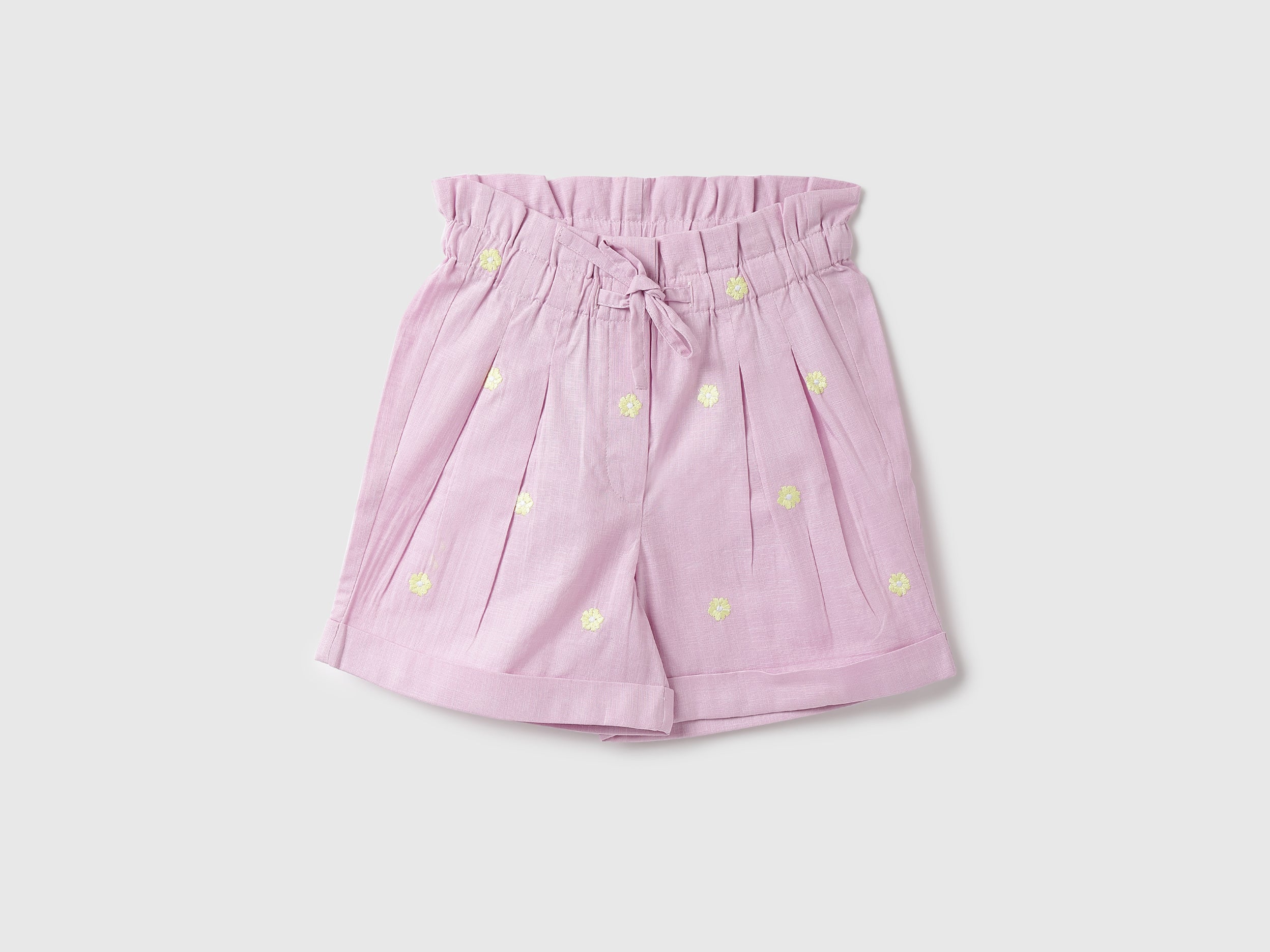 Girls Embroidery Regular Fit Shorts