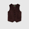 Regular Fit Patterned Velvet Waistcoat