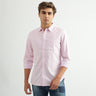 Men Solid Spread Collar Shirt