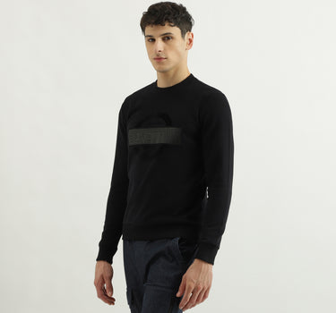 Regular Fit Round Neck Patch Branding Sweatshirt