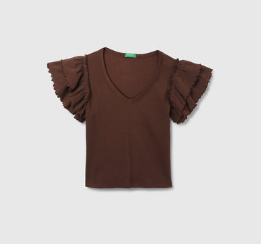 Regular Fit V-Neck Solid Top