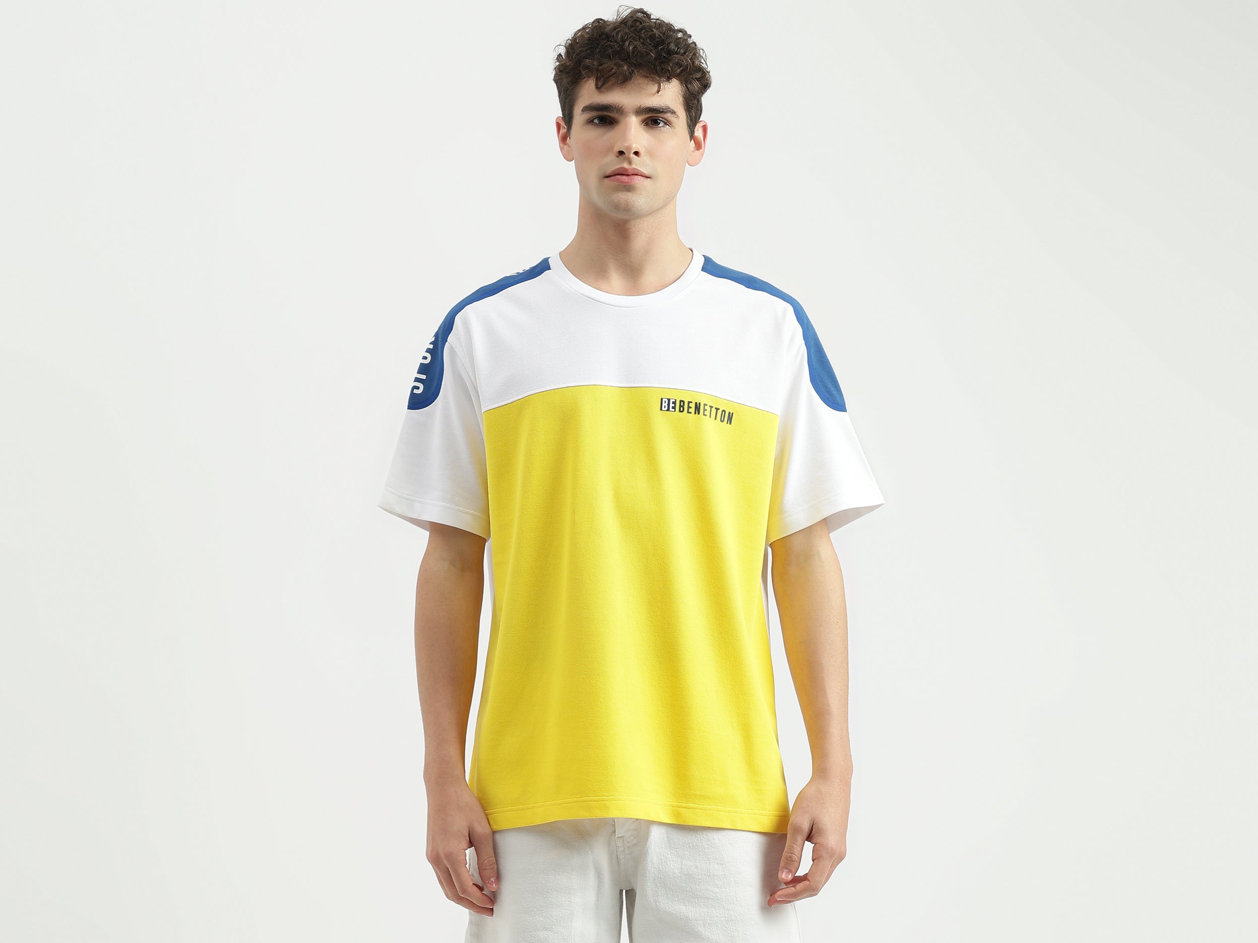 Regular Fit Round Neck Colorblock T-Shirt