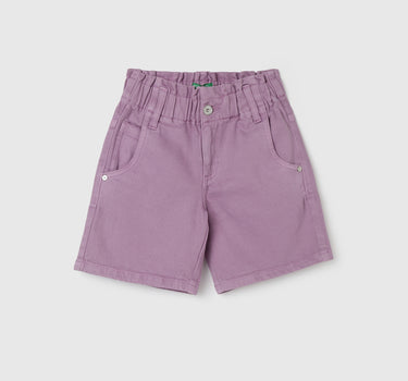 Girl's Solid Regular Fit Shorts