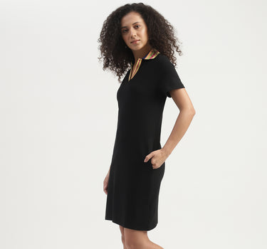 Monotone Slim Fit Polo Shirt Dress