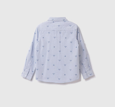 Cotton Printed Spread Collar Boys Shirts