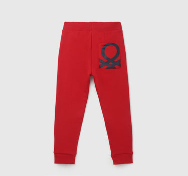 Boy's Solid Regular Fit Joggers with Drawstring Closure