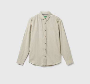 Men Checked Spread Collar Shirt