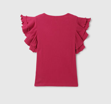 Regular Fit Round Neck Ribbed Top