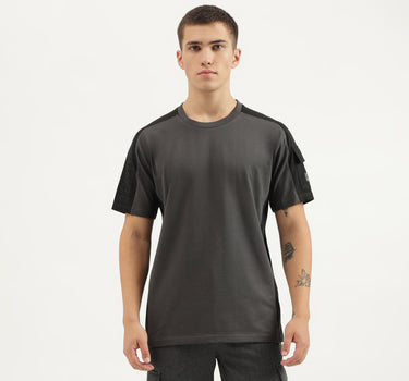 Boxy Fit Round Neck Color Block T-shirts