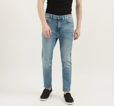 Men Solid Low Crotch Jeans