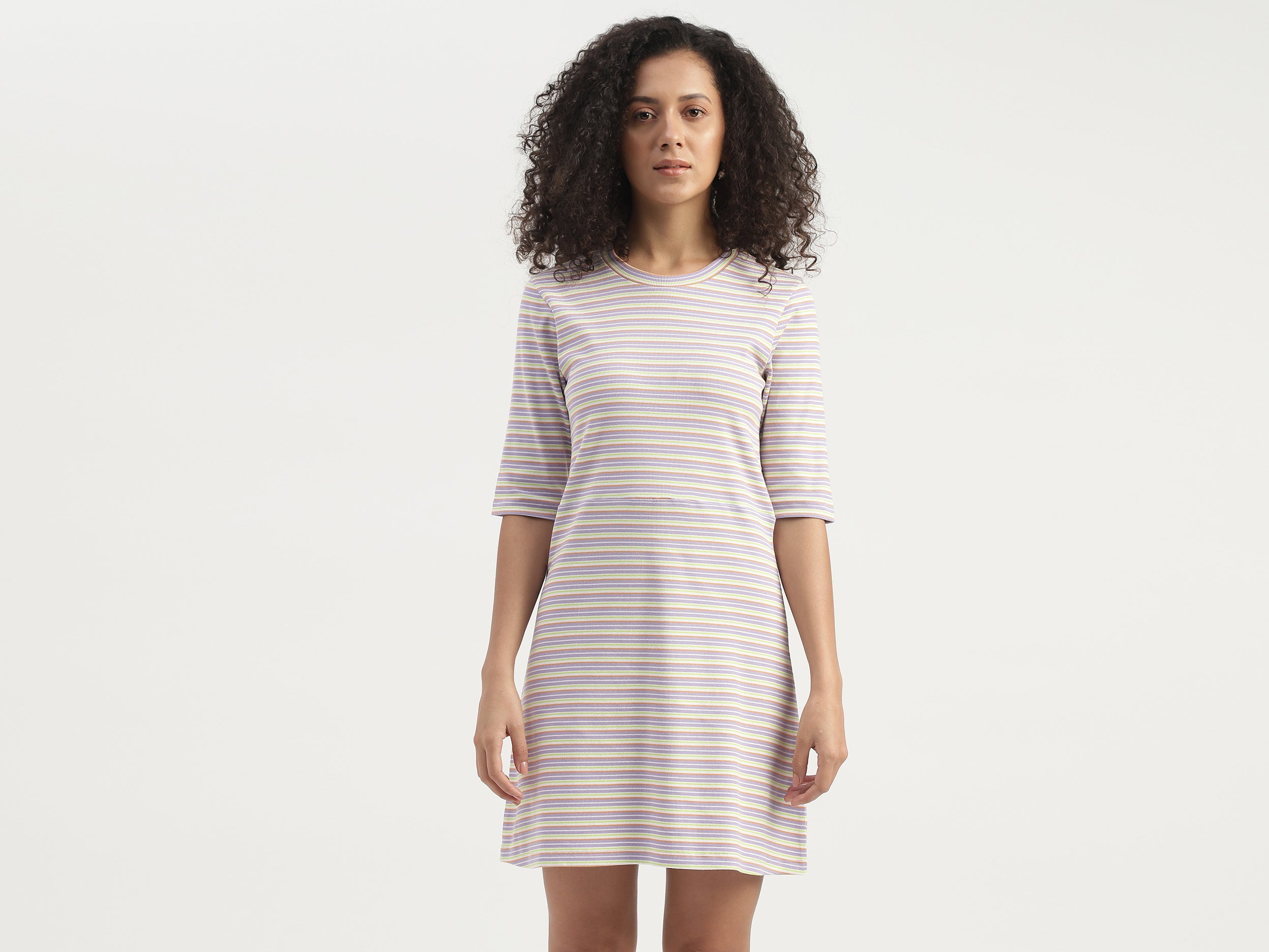 Striped Slim Fit Mini Dress