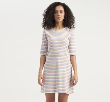 Striped Slim Fit Mini Dress