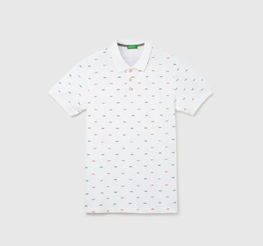 Men Printed Polo Collar T-Shirt