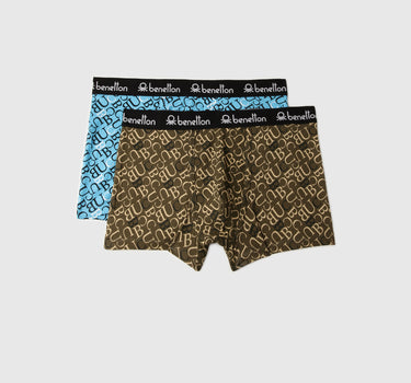 Pack of 2 Typographic Print Low Rise Boxer Briefs