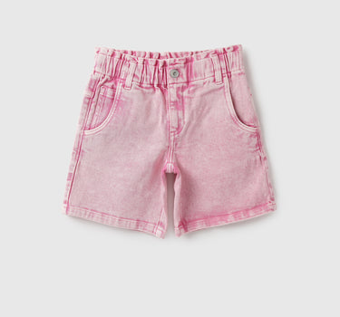 Girls Solid Regular Fit Shorts