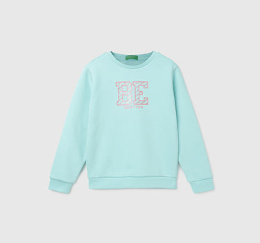 Girl's Regular Fit Crew Neck Printed SweatShirt