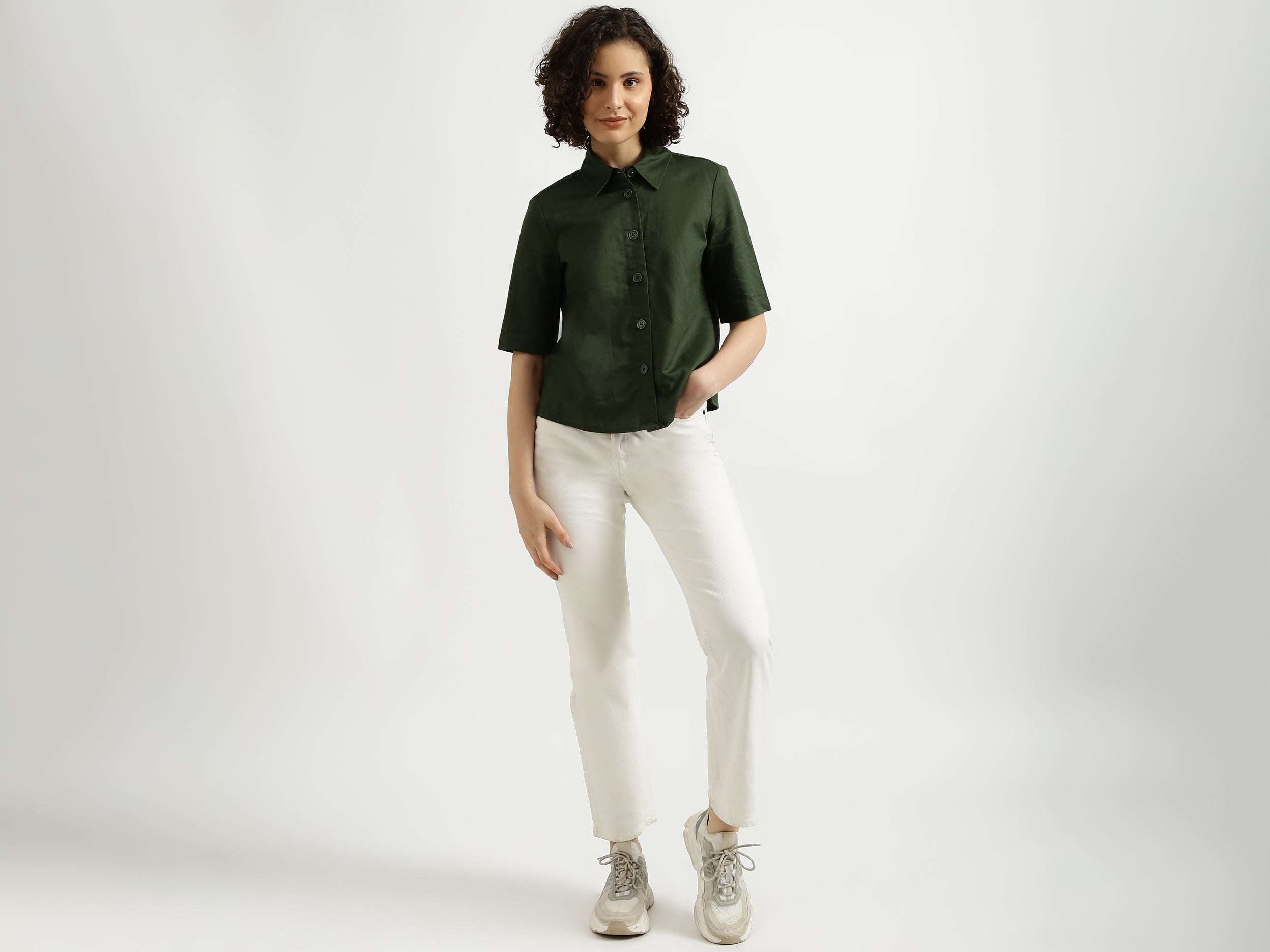 Green Linen Shirt